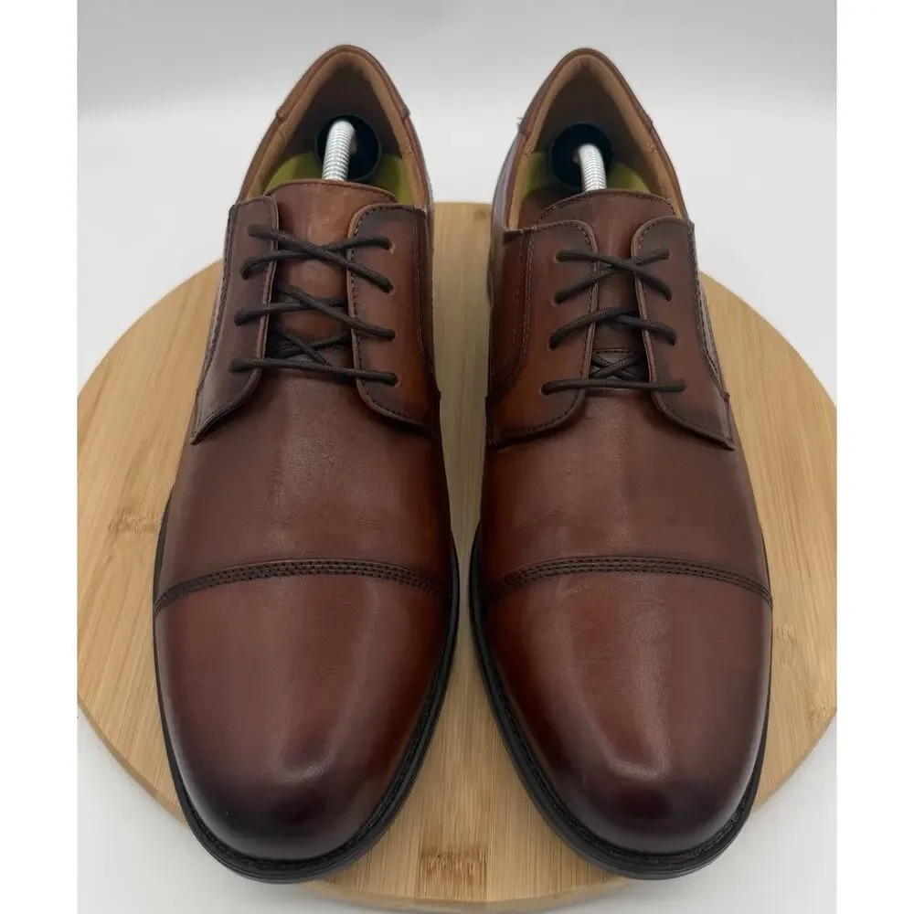 Florsheim Midtown Cap Toe Oxford Cognac Brown Leather Men's Dress Shoes 13D